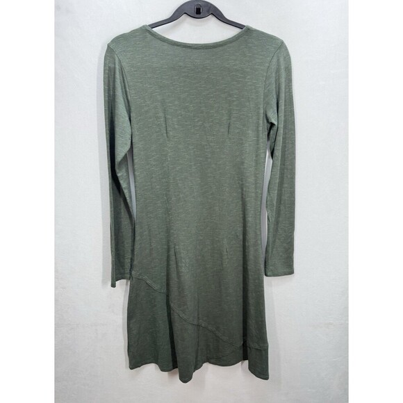 Horny Toad Oblique V Neck Dress Womens Small Green Organic Long Sleeve Outdoor - Picture 4 of 9